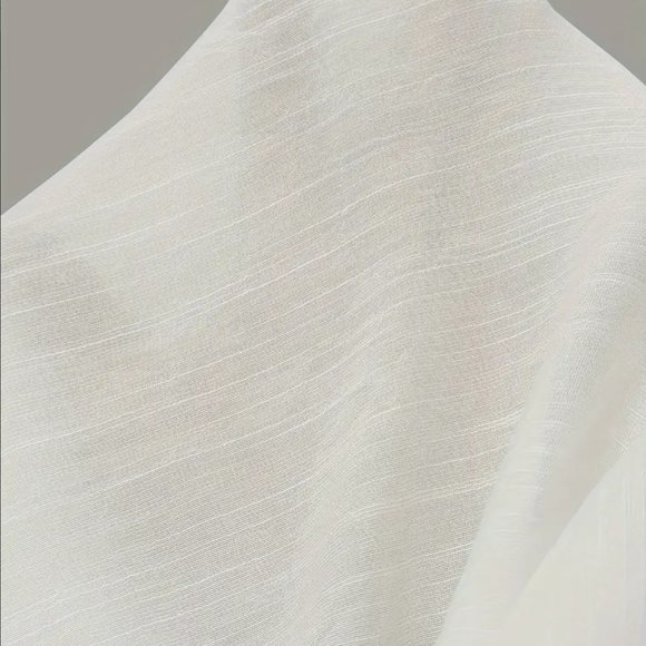 Women's White Tie Front Flared Sleeve Cropped Top Size Medium NWT - Picture 7 of 8